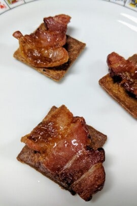 cooked brown sugar bacon crackers