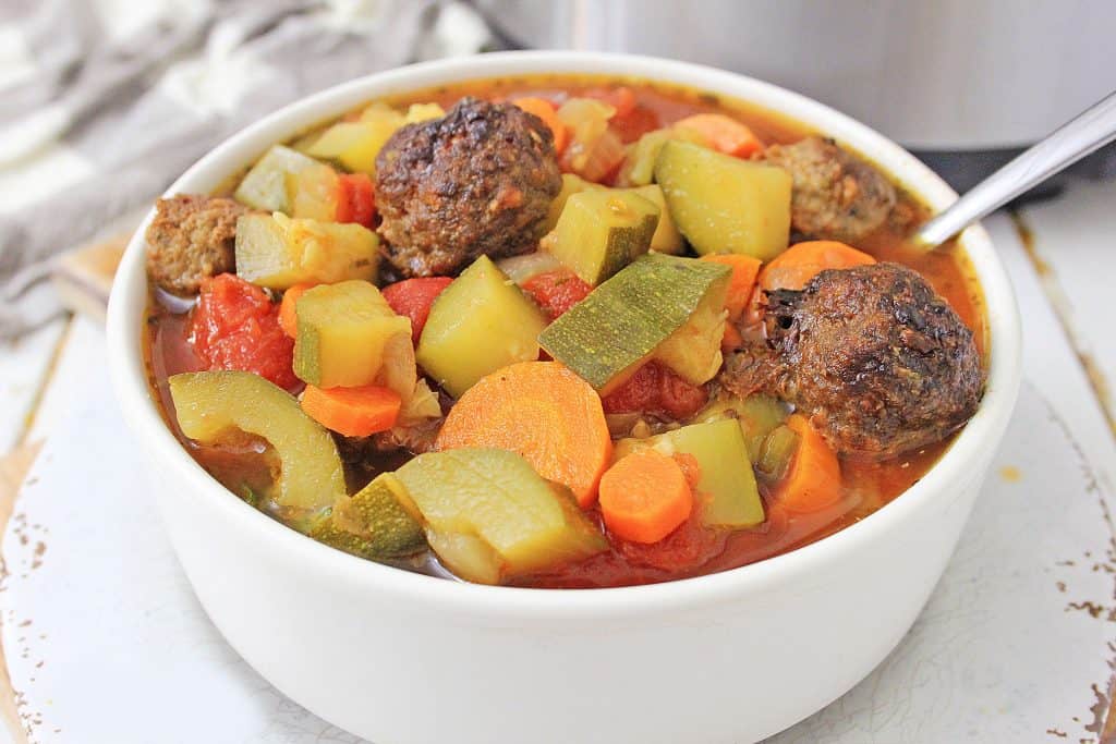 Instant Pot Italian Vegetable Meatball Soup - Everything Air Fryer and More