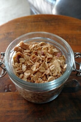 granola in a jar