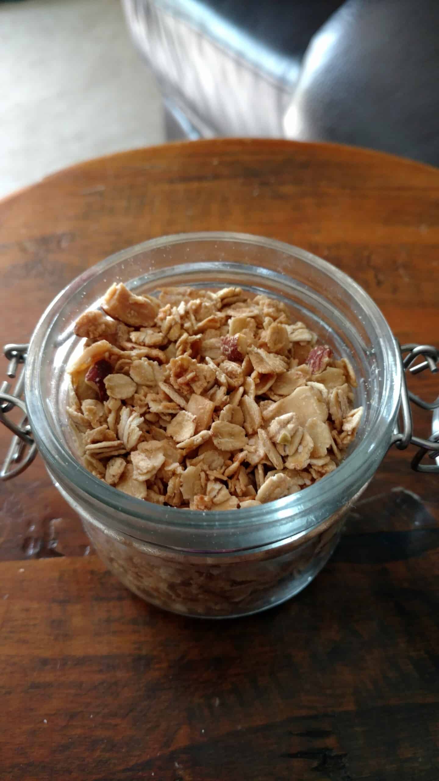granola in a jar