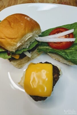 cheeseburger sliders on a plate