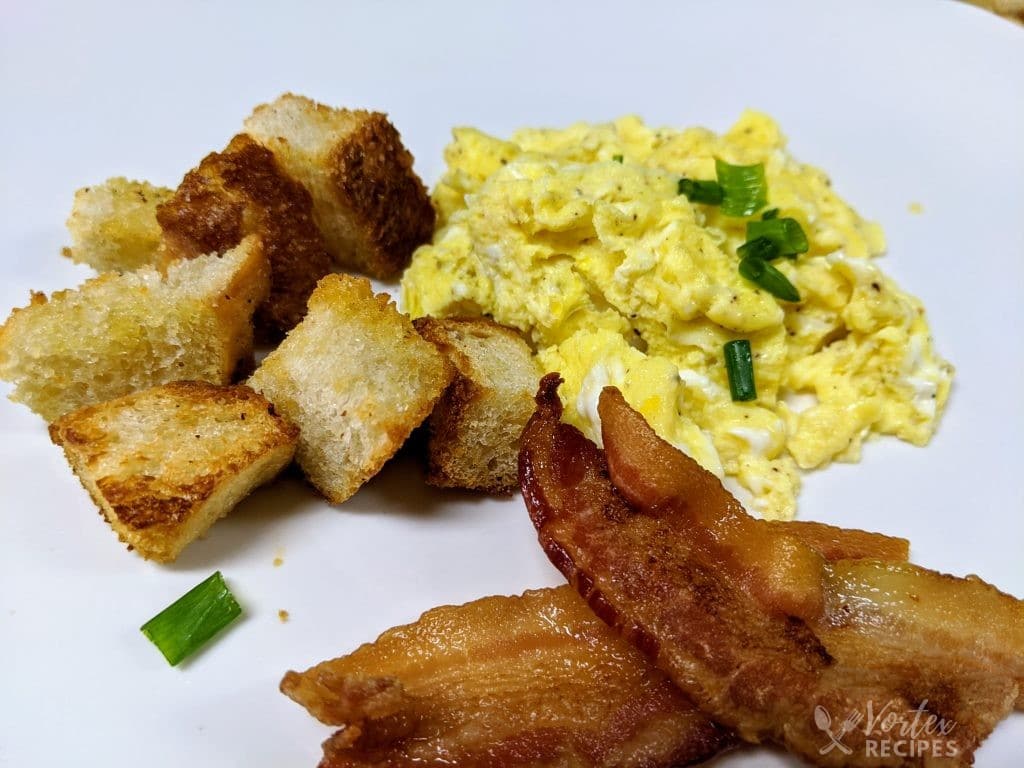 Eggs, Croutons, and Bacon