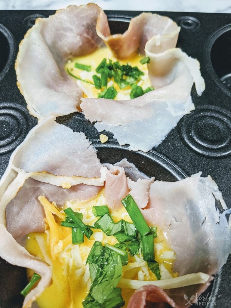 Instant Vortex Egg & Cheese Ham Cups