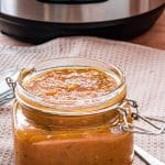 Instant Pot Spicy Mango Chutney in container