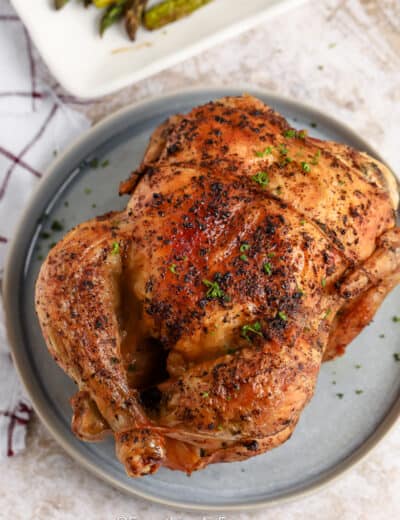 roast chicken on a plate