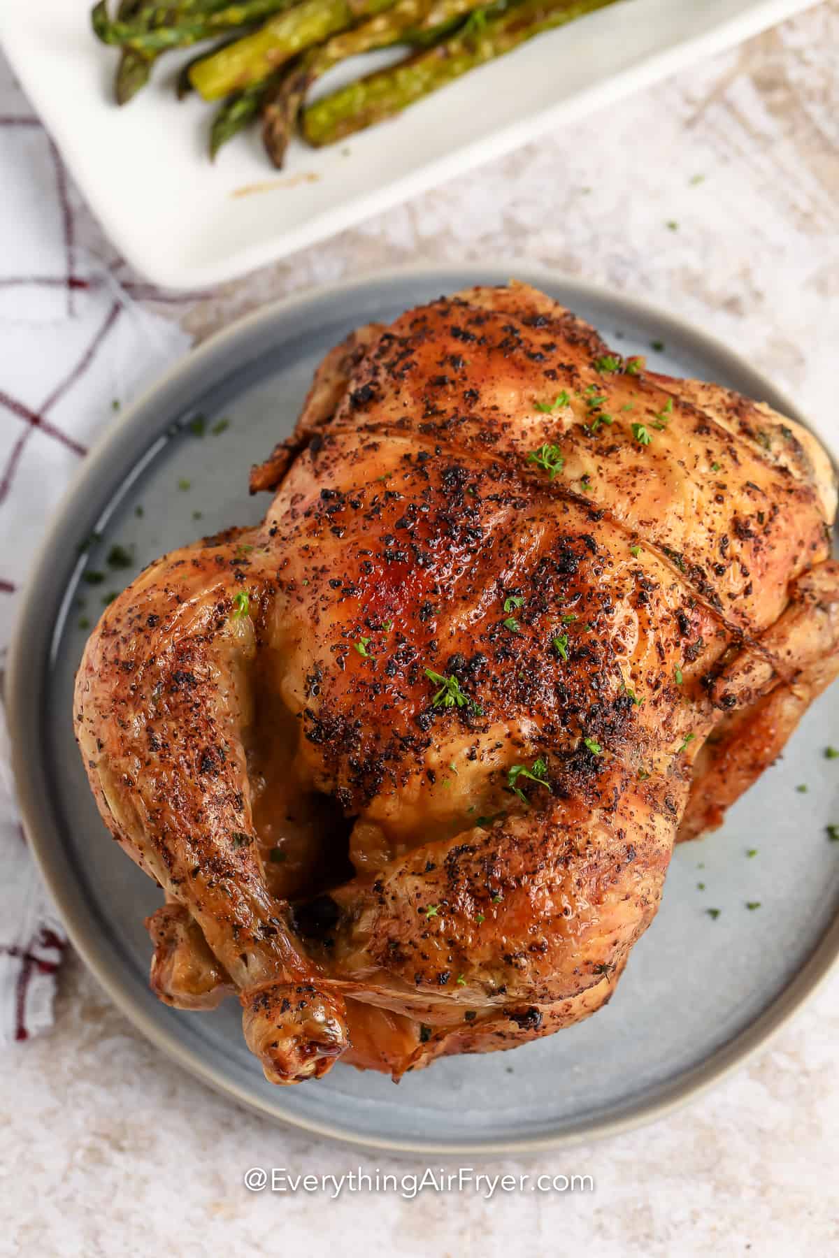 roast chicken on a plate
