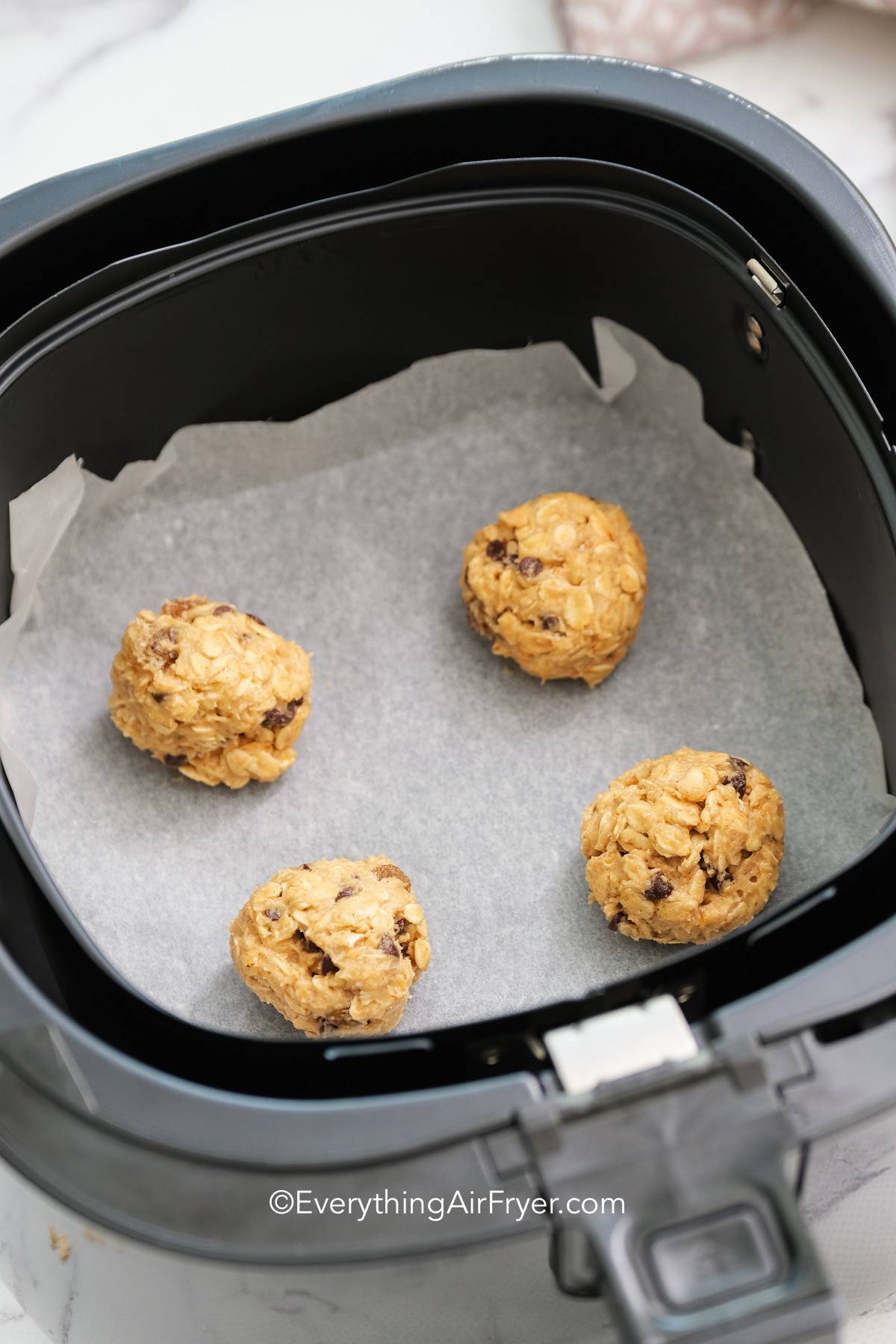 Oatmeal cookie dough in air fryer