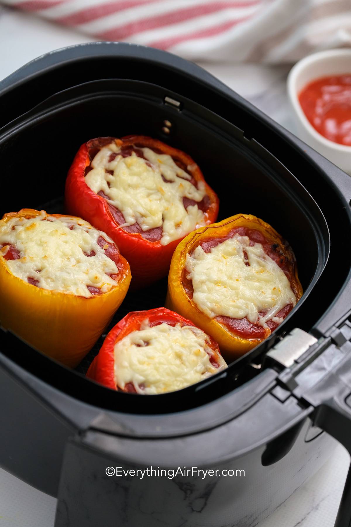 Cooked Stuffed Peppers in Air Fryer