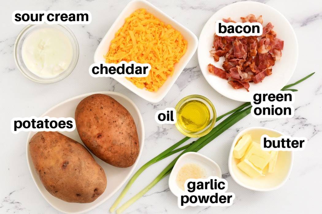 Air Fryer Twice Baked Potatoes Ingredients