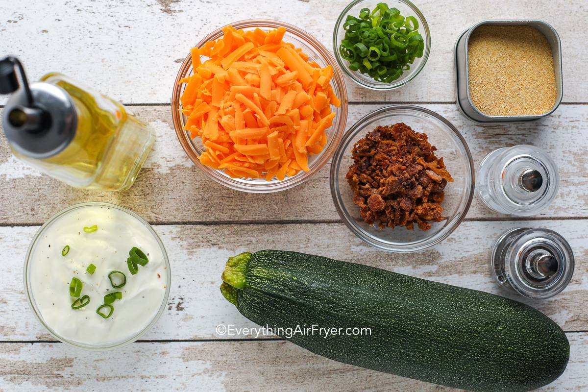 ingredients for zucchini skins