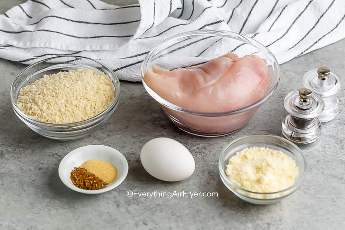 ingredients for air fryer chicken cutlets