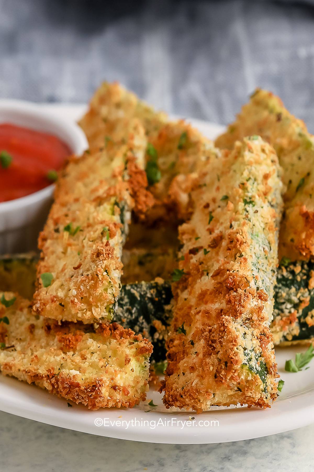 zucchini fries on a plate