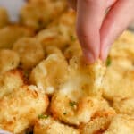 Air Fryer Cheese Curds being served