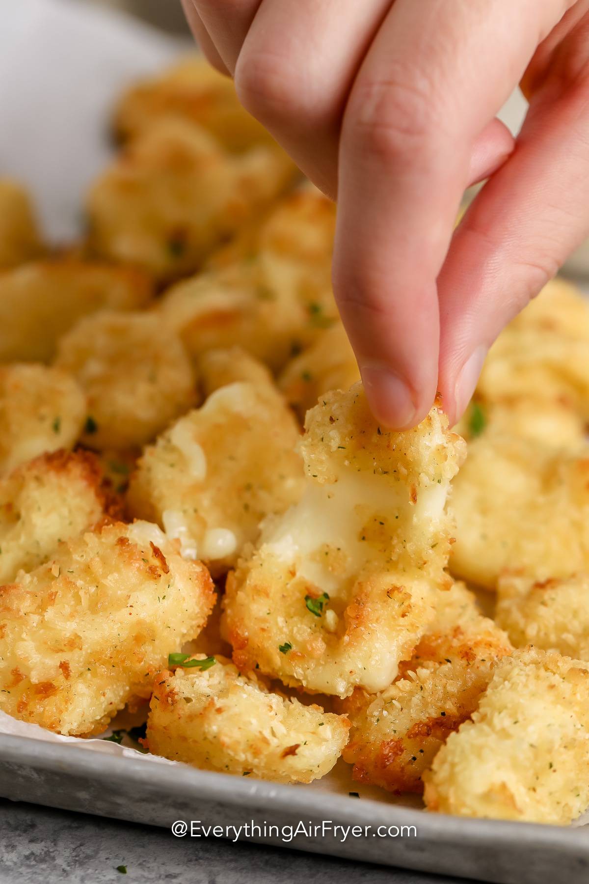 Air Fryer Cheese Curds being served