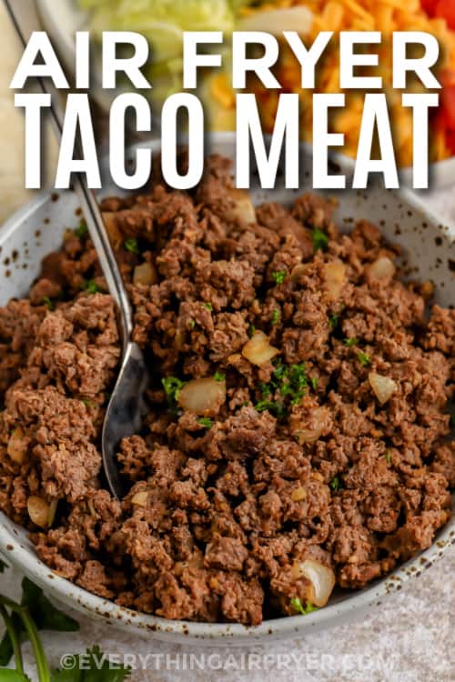 taco meat with text