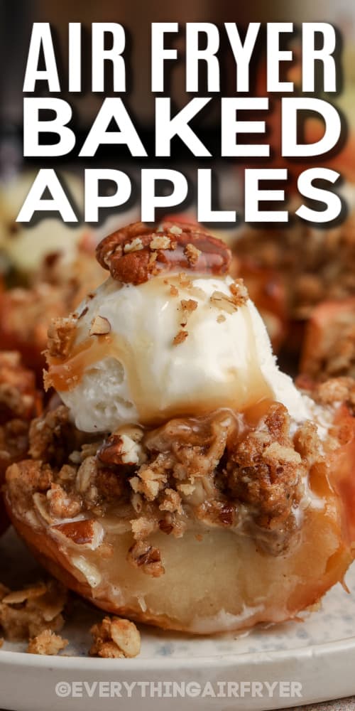 baked apples with text