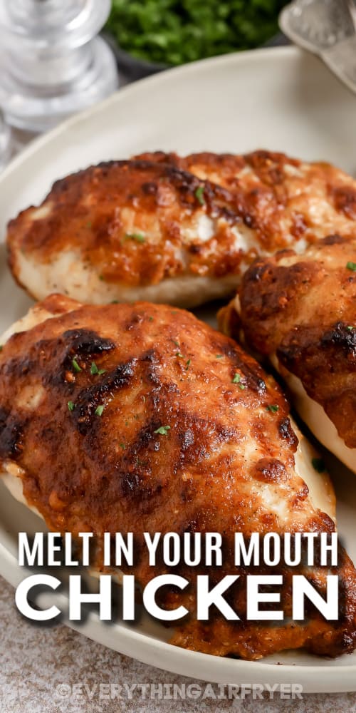 melt in your mouth chicken with text