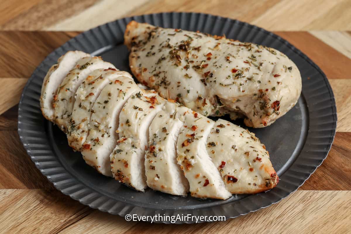 herb chicken breasts on a plate