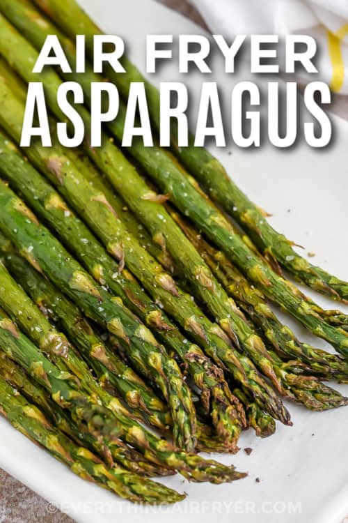 air fried asparagus with text
