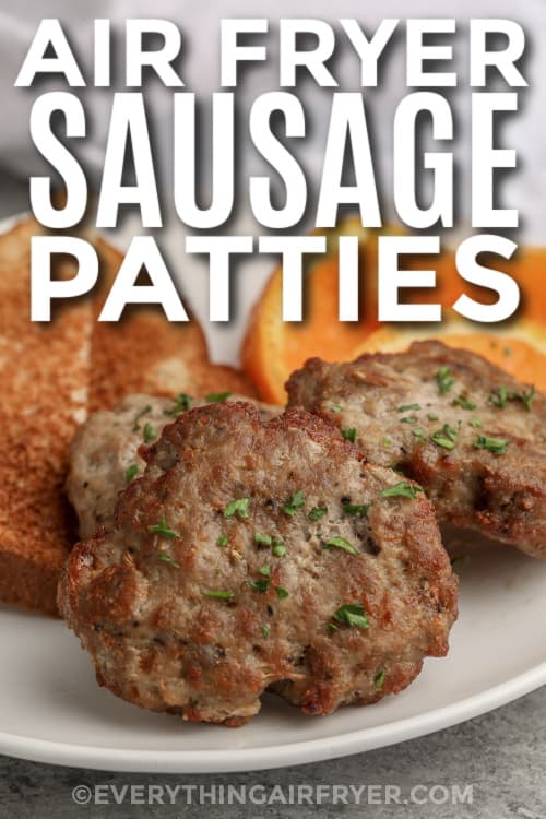 sausage patties with text