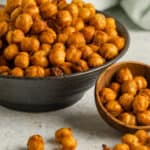 air fried chickpeas with text