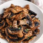 cooked mushrooms on a plate