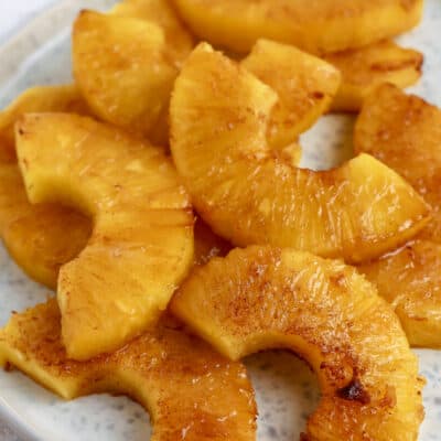air fryer pineapple on a plate