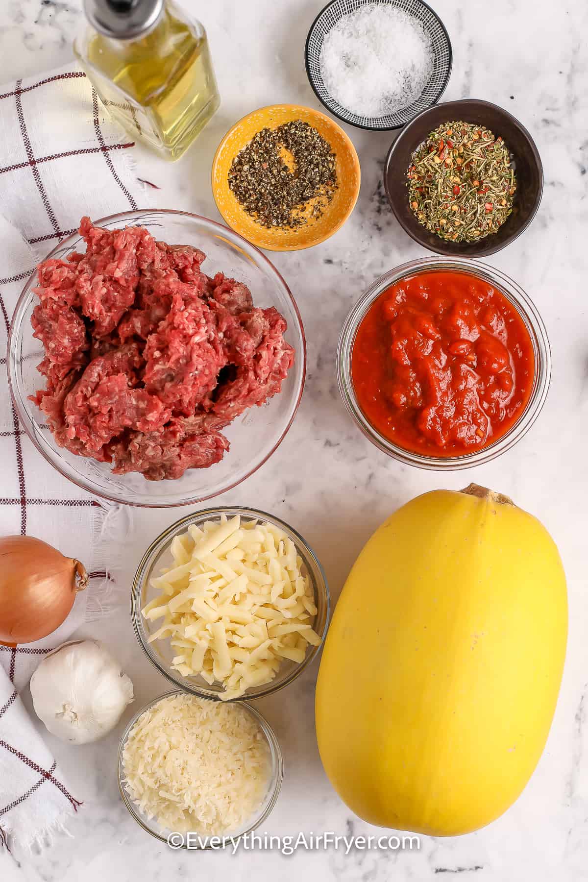 Air Fryer Stuffed Spaghetti Squash Ingredients