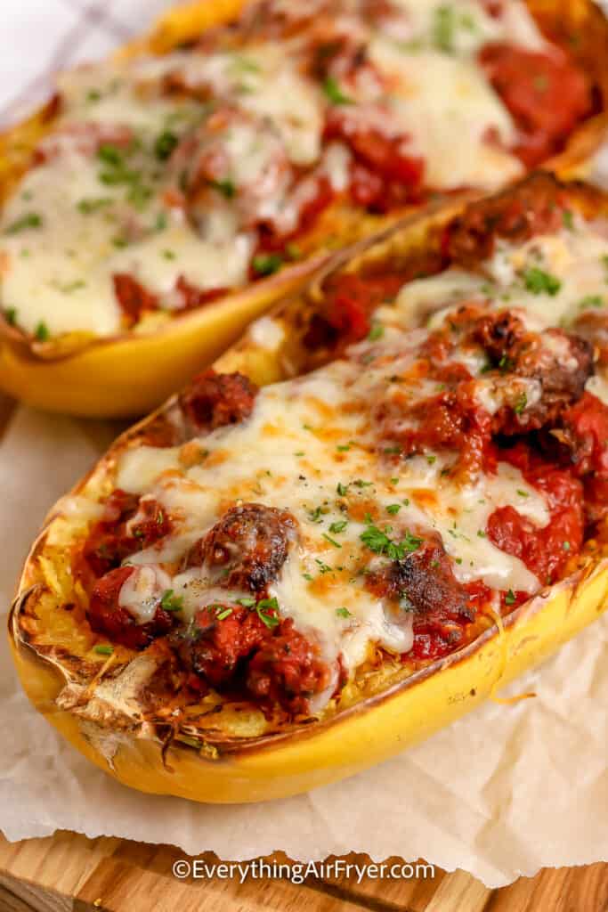 Air Fryer Stuffed Spaghetti Squash Everything Air Fryer and More