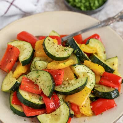 air fryer vegetables on a plate