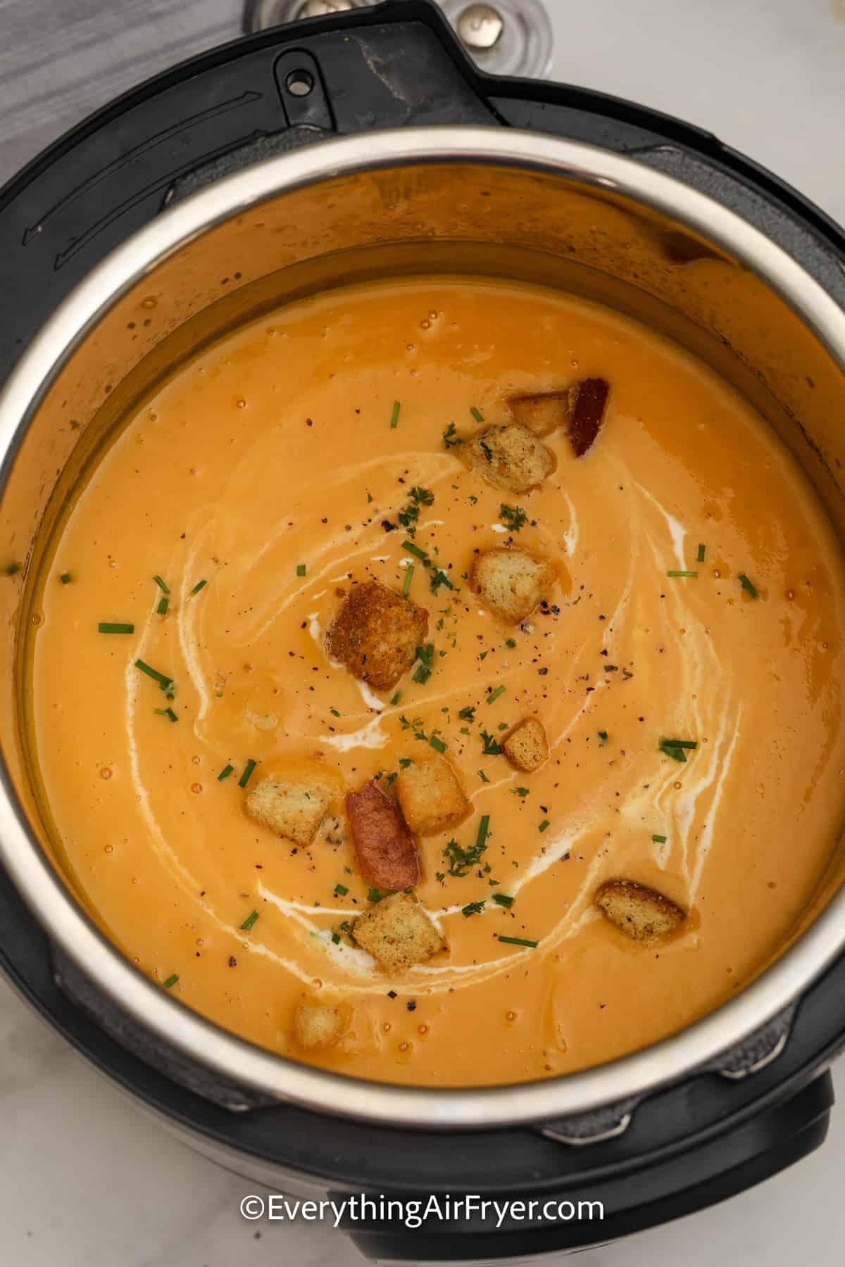 instant pot butternut squash soup in an instant pot