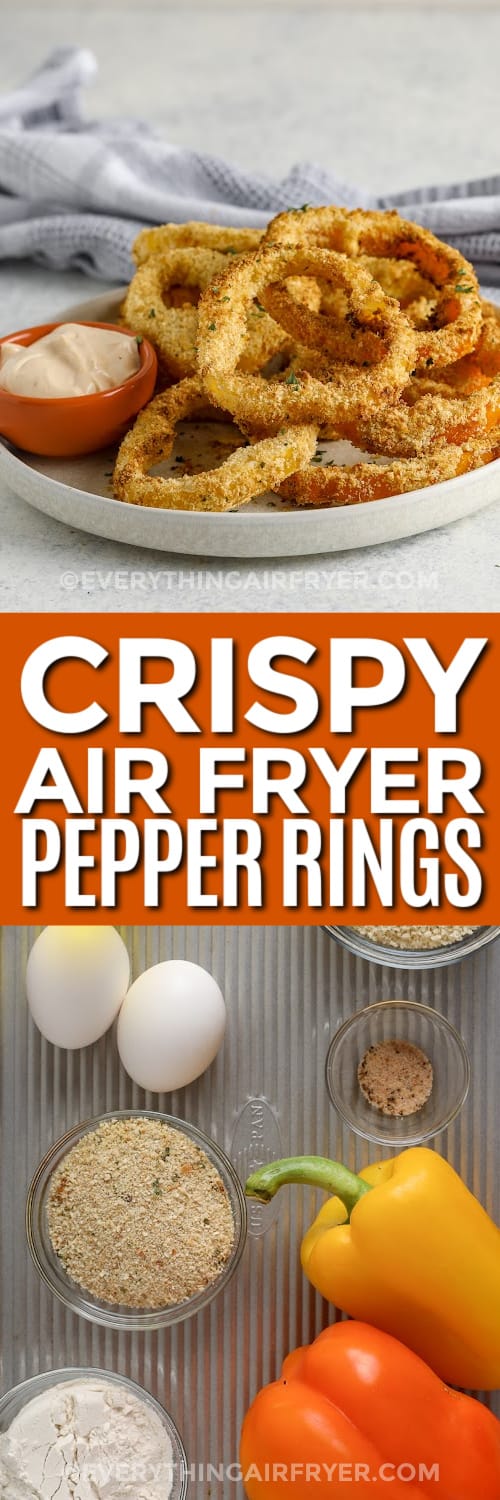 crispy bell peppers and ingredients with text