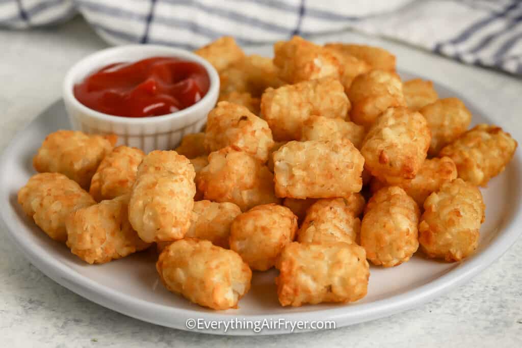 A plate of Air Fryer Tater Tots