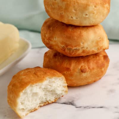 stack of air fryer biscuits