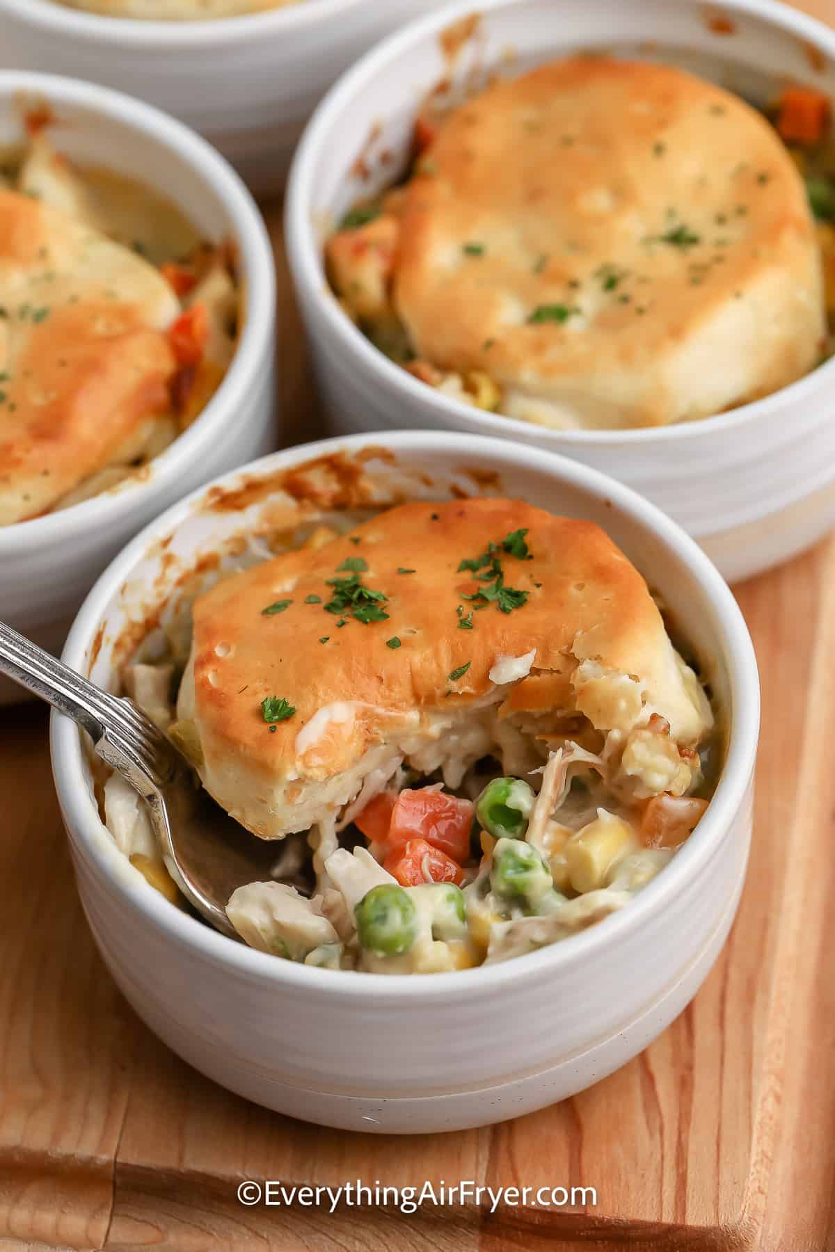 Air Fryer Chicken Pot Pie (with Biscuits) Everything Air Fryer and More