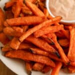 sweet potato fries on a plate
