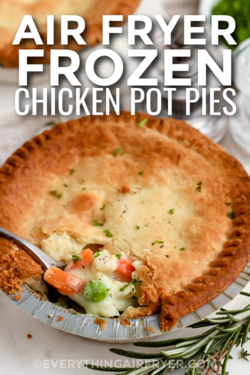 chicken pot pie with text