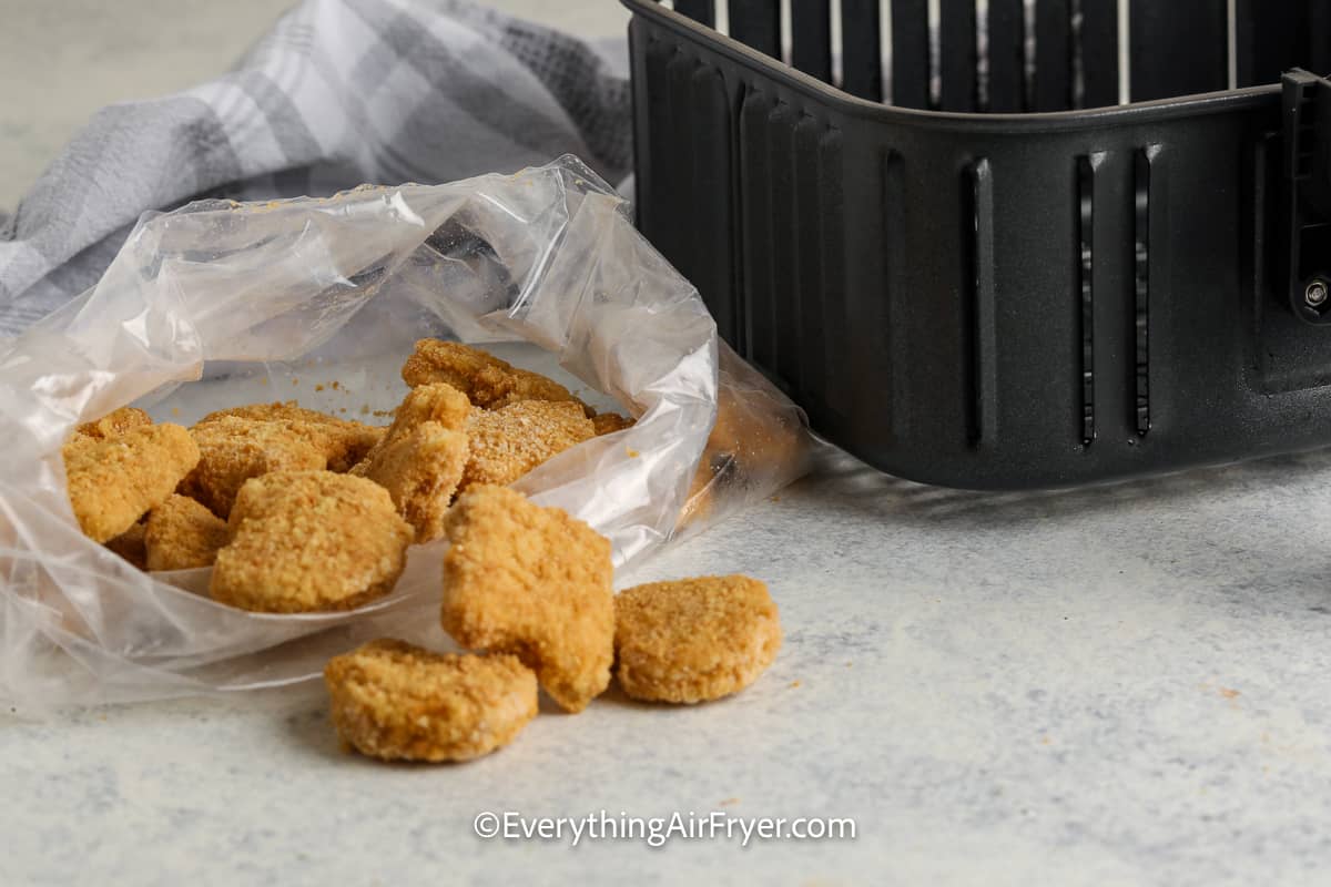 frozen chicken nuggets in a bag