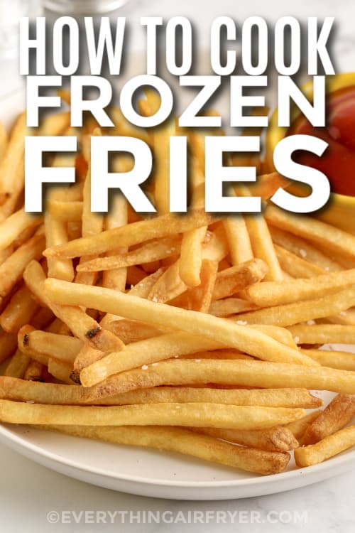 fries on a plate with text