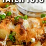 Air Fryer Loaded Tater Tots with text