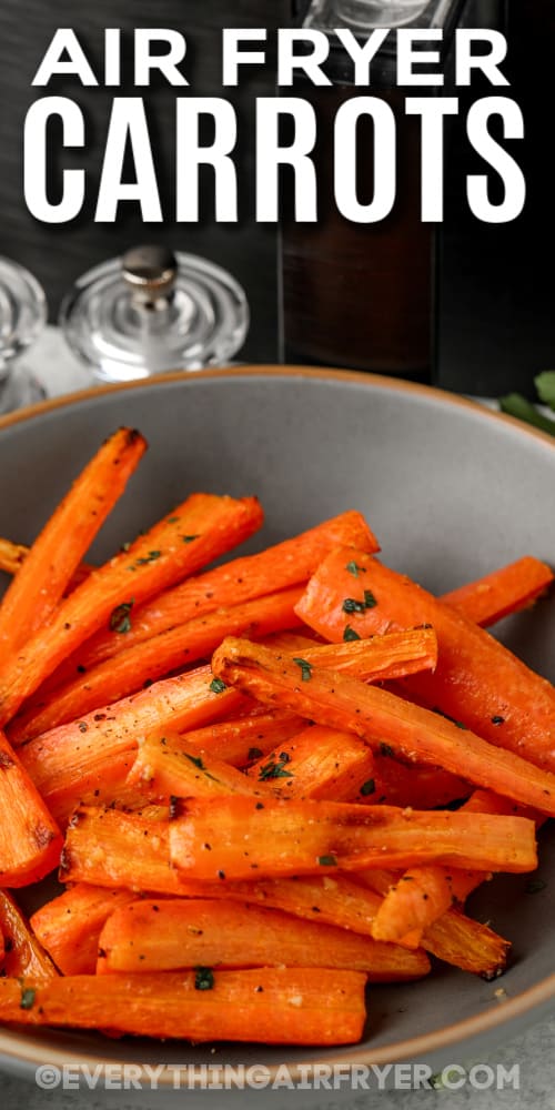 air fryer carrots with text