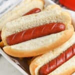 Air Fryer Hot Dogs in buns