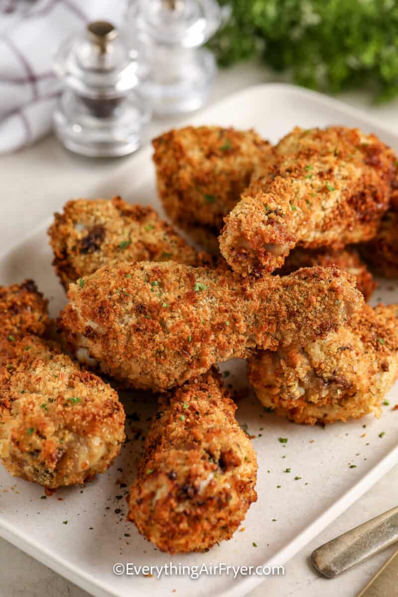 Breaded Air Fryer Chicken Drumsticks Everything Air Fryer and More