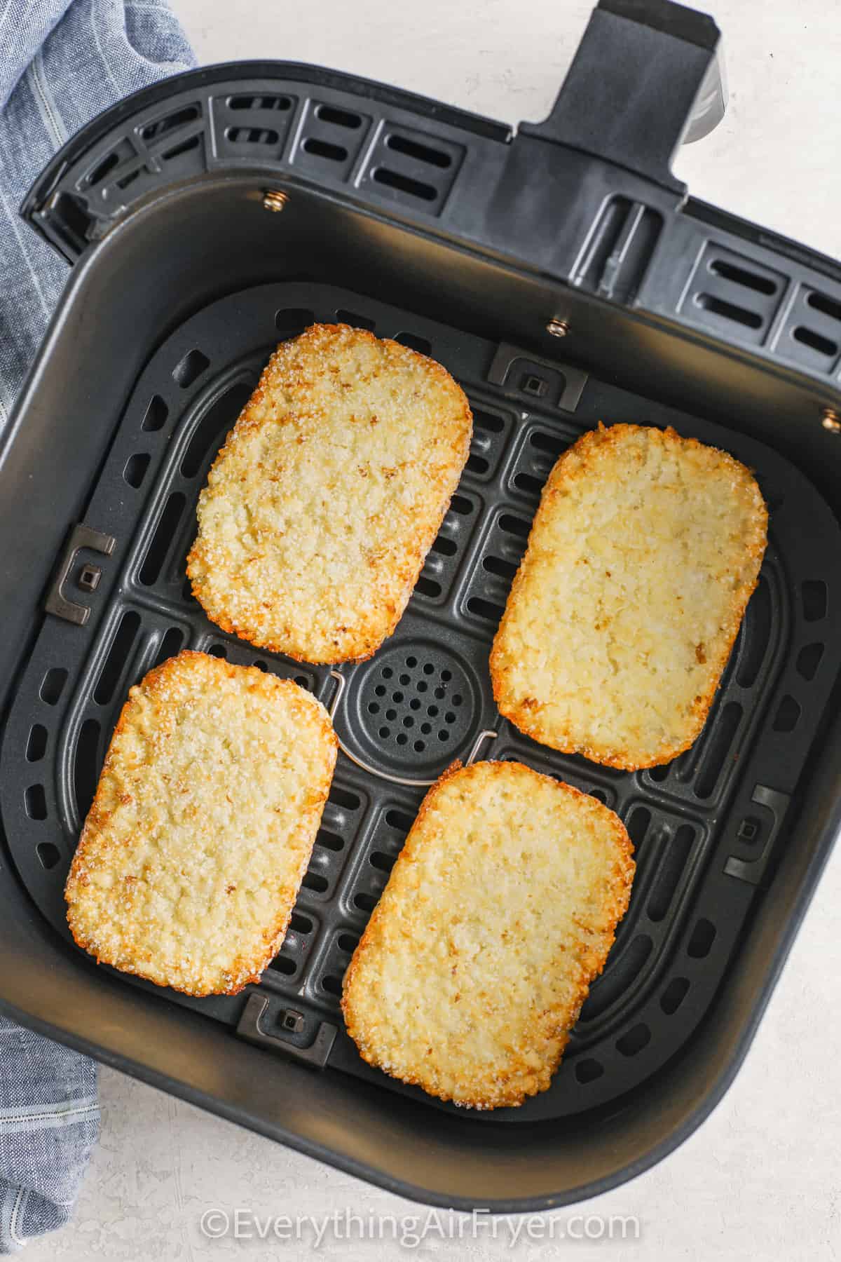 Frozen Hash Browns in the Air Fryer before cooking