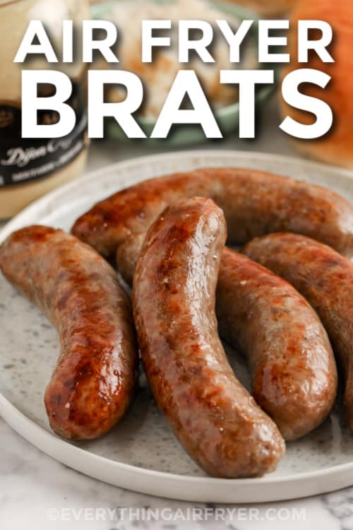 air fryer brats with text