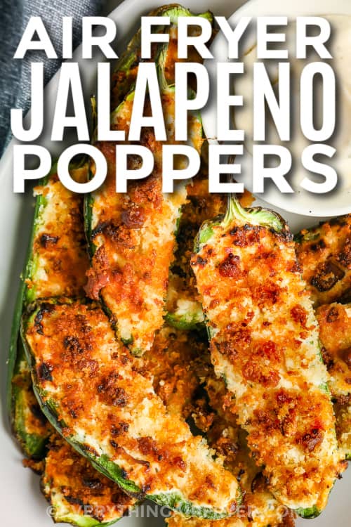 air fryer jalapeno poppers with text