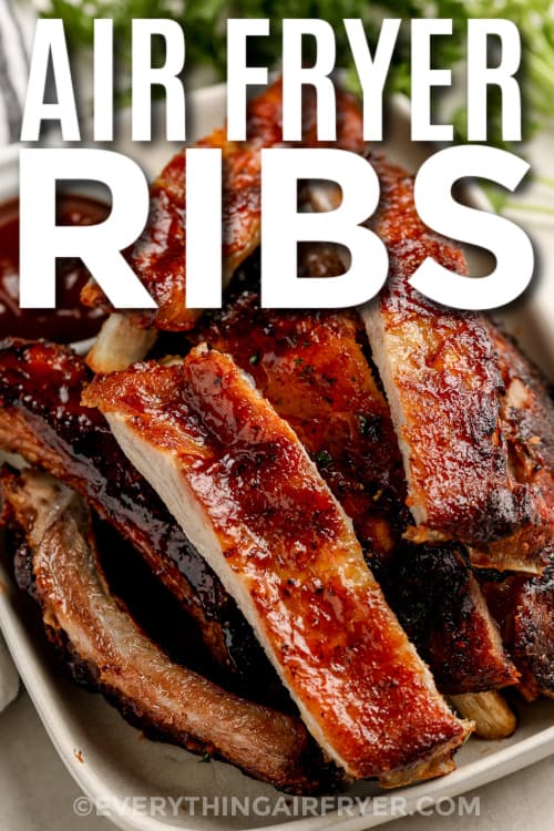 air fryer ribs with text