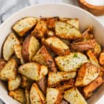 plated Air Fryer Red Potatoes