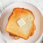 plated Air Fryer Toast