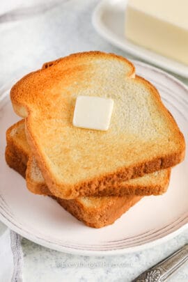 Air Fryer Toast with butter